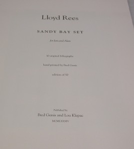 Sandy Bay Set. Title Page